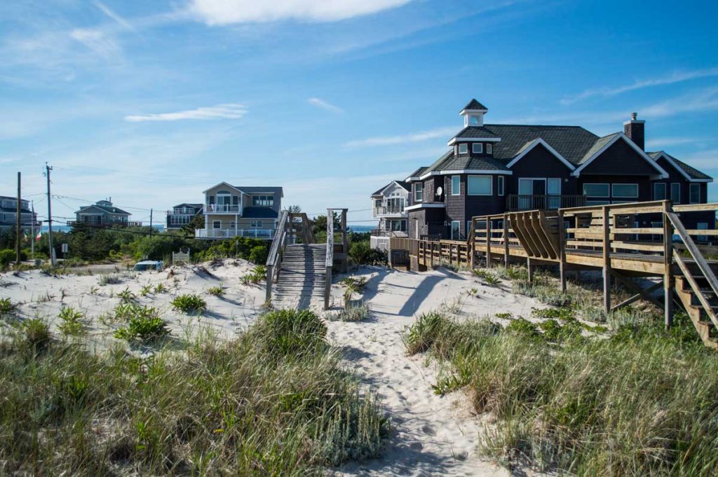 Beach access from homes along the Crystal Coast of NC